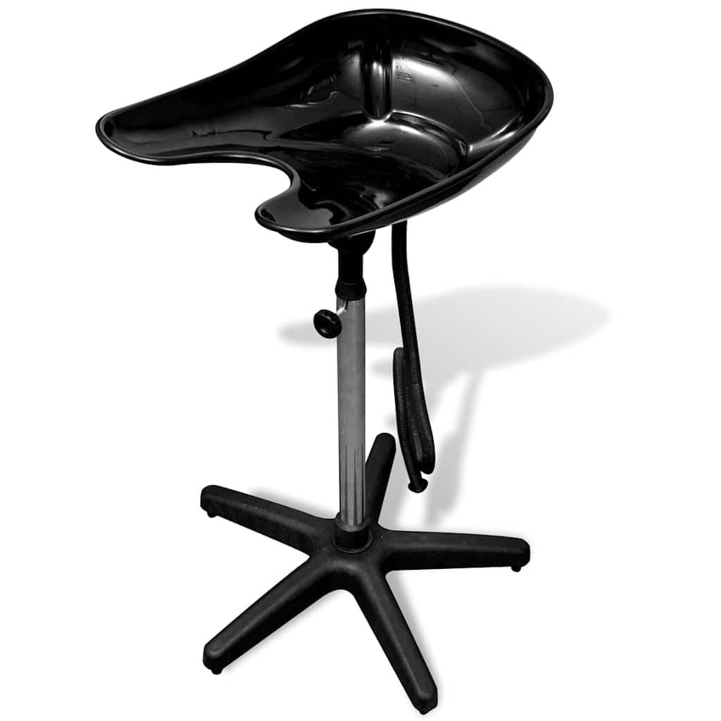 Black Salon Shampoo Basin with Adjustable Height