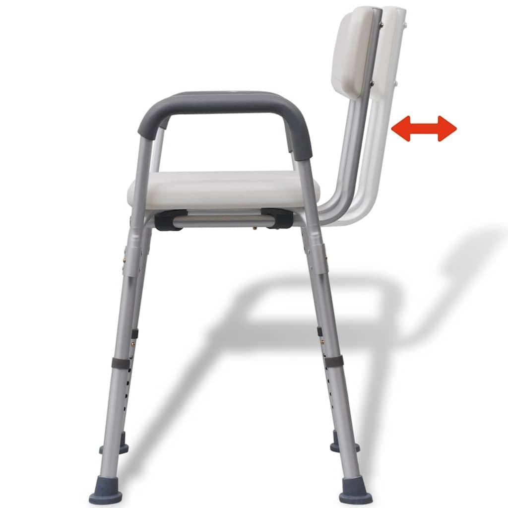 Adjustable Height Shower Chair for Elderly Support