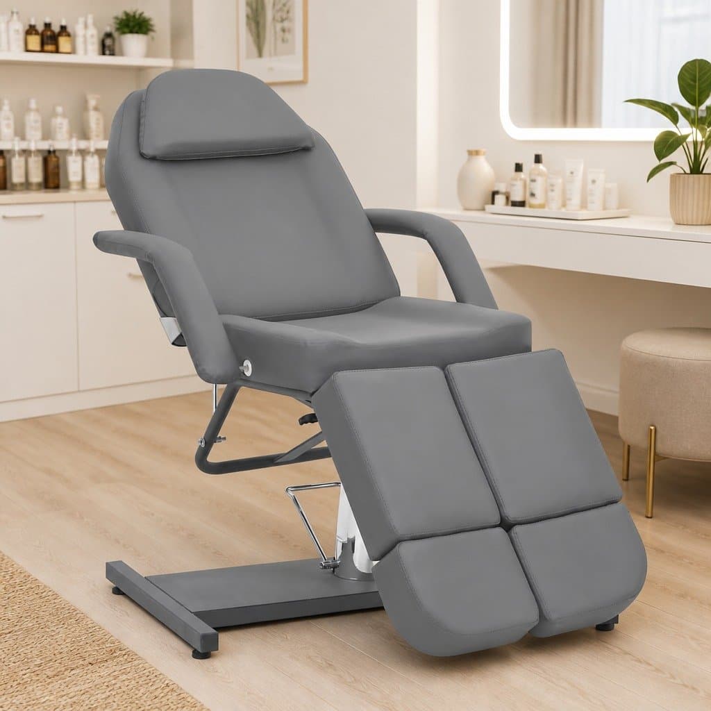 Grey Faux Leather Beauty Treatment Chair for Salons