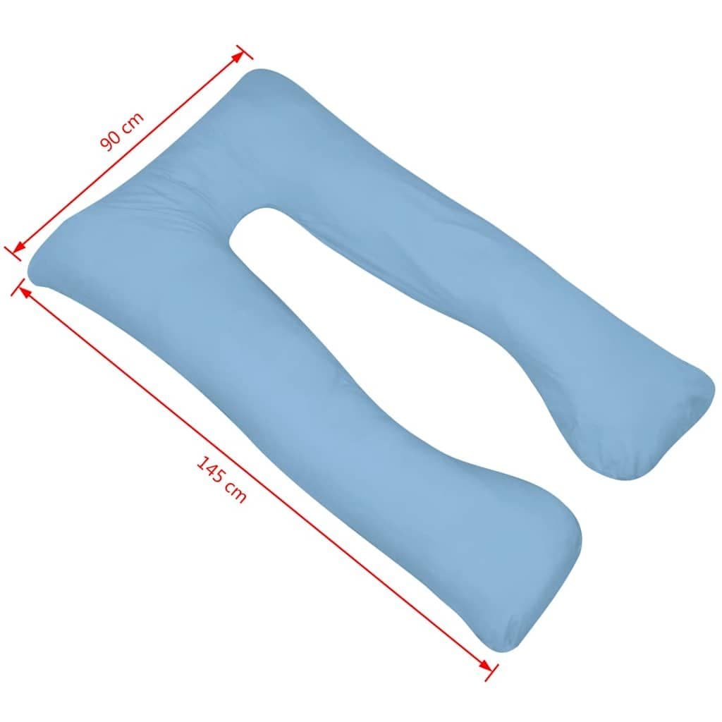 U-Shaped Pregnancy Pillow 90x145 cm in Blue