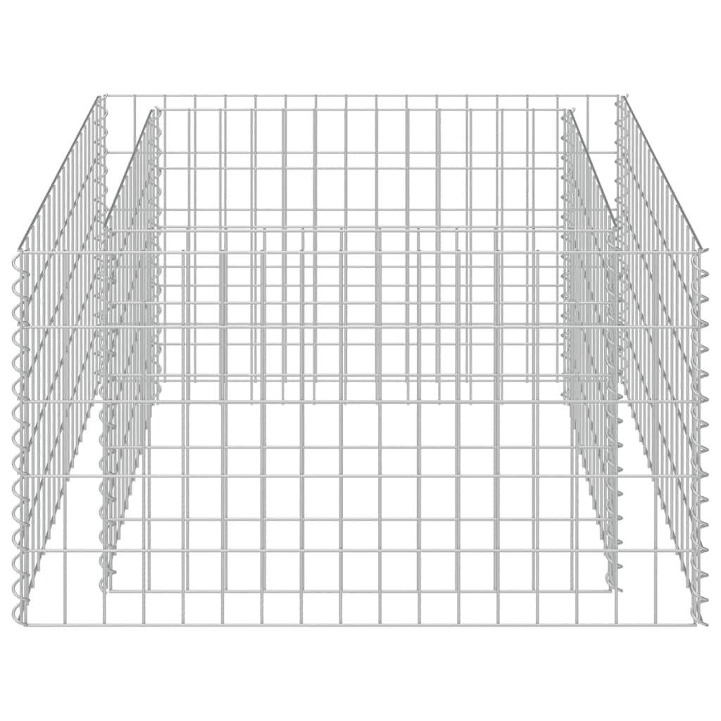 Gabion Raised Bed Planter in Silver Galvanised Steel