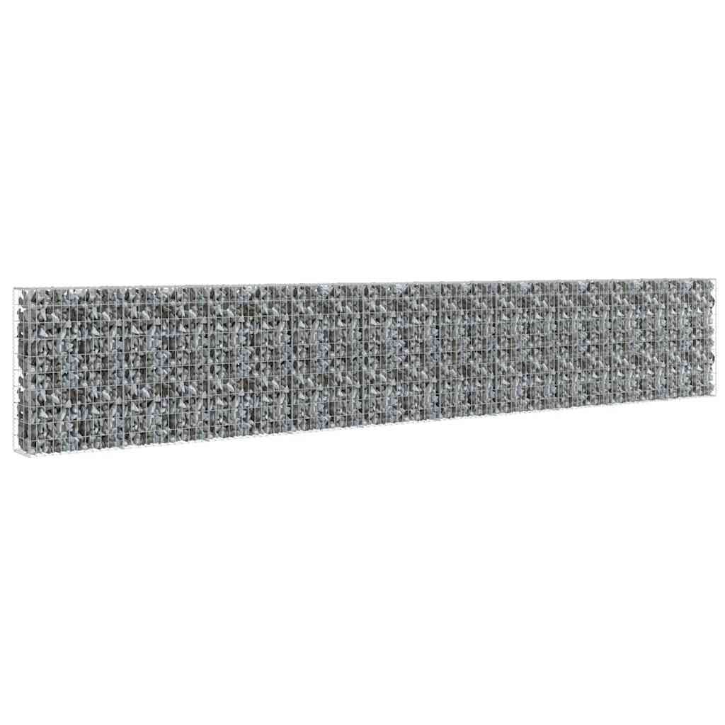 Silver Steel Gabion Wall Panel 600x30x100cm