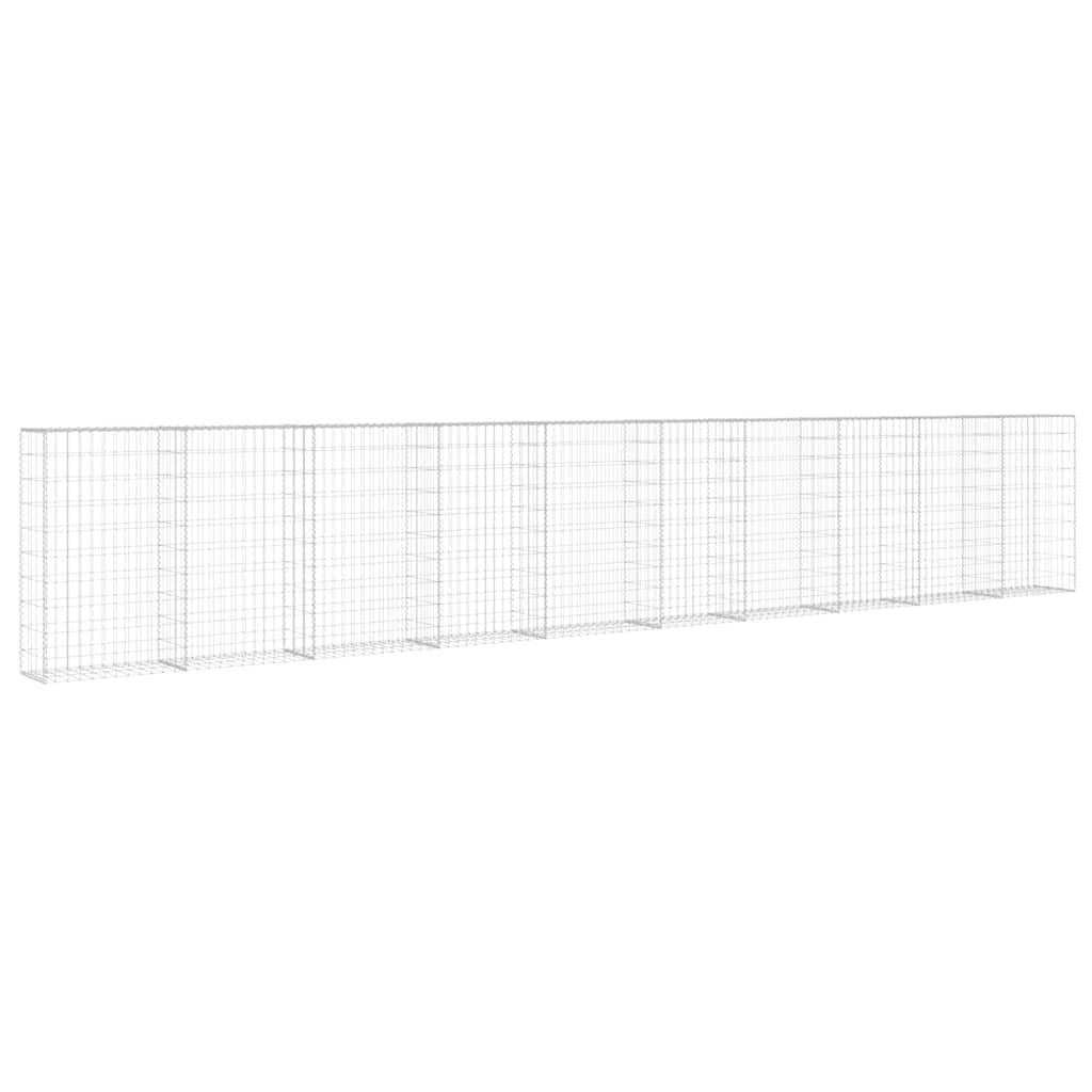 Silver Steel Gabion Wall Panel 600x30x100cm