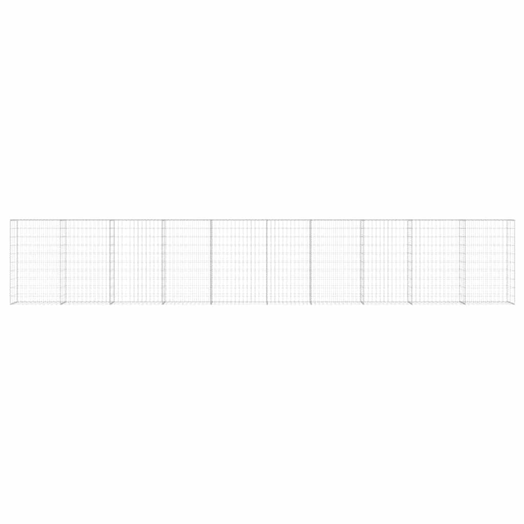 Silver Steel Gabion Wall Panel 600x30x100cm
