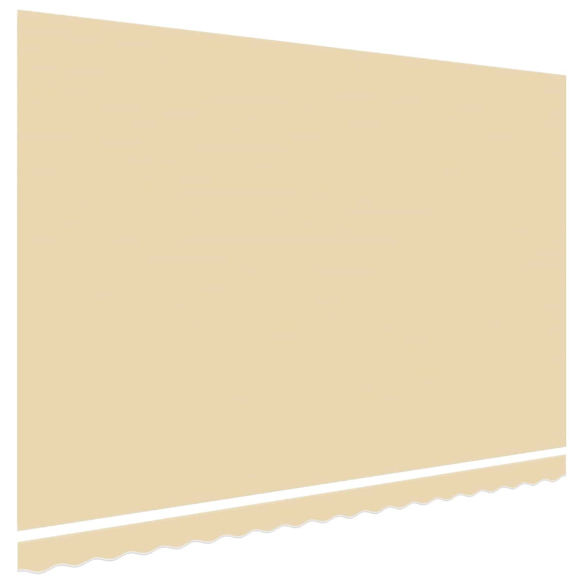 Cream Awning Replacement Fabric 5x3m for Outdoor Shade