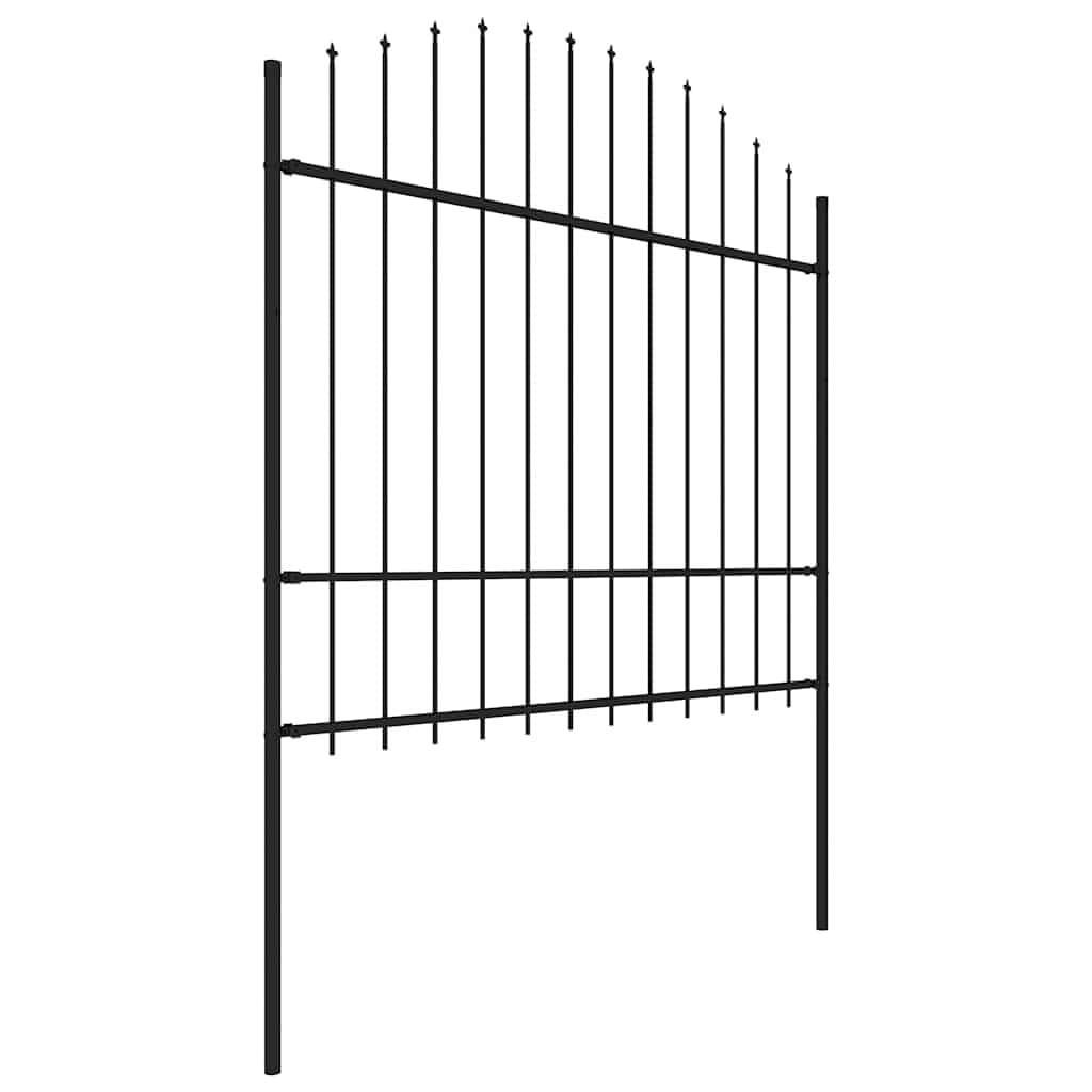 Steel Garden Fence Panel with Spear Top 170x175cm