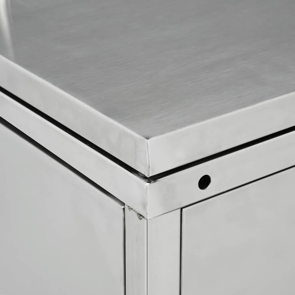 Stainless Steel Double Wheelie Bin Shed 240L Garbage Storage