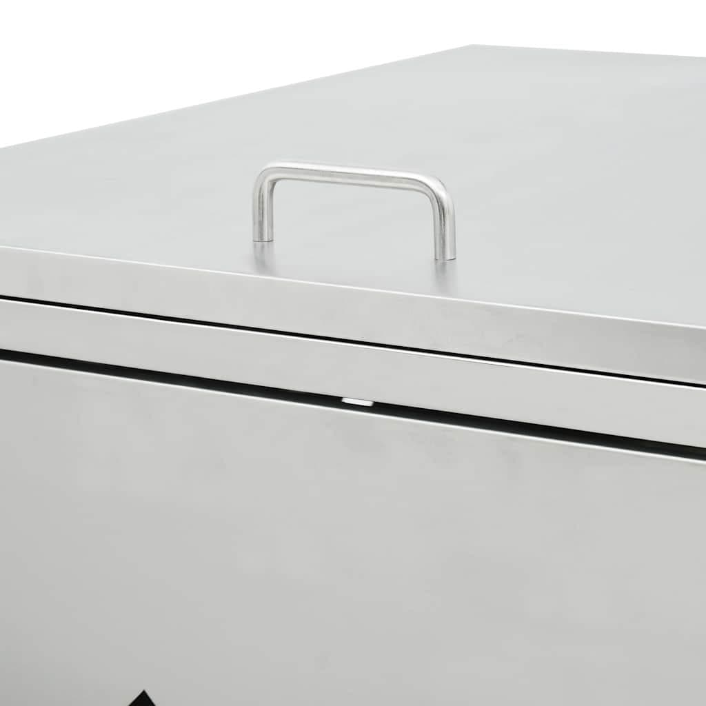Stainless Steel Double Wheelie Bin Shed 240L Garbage Storage