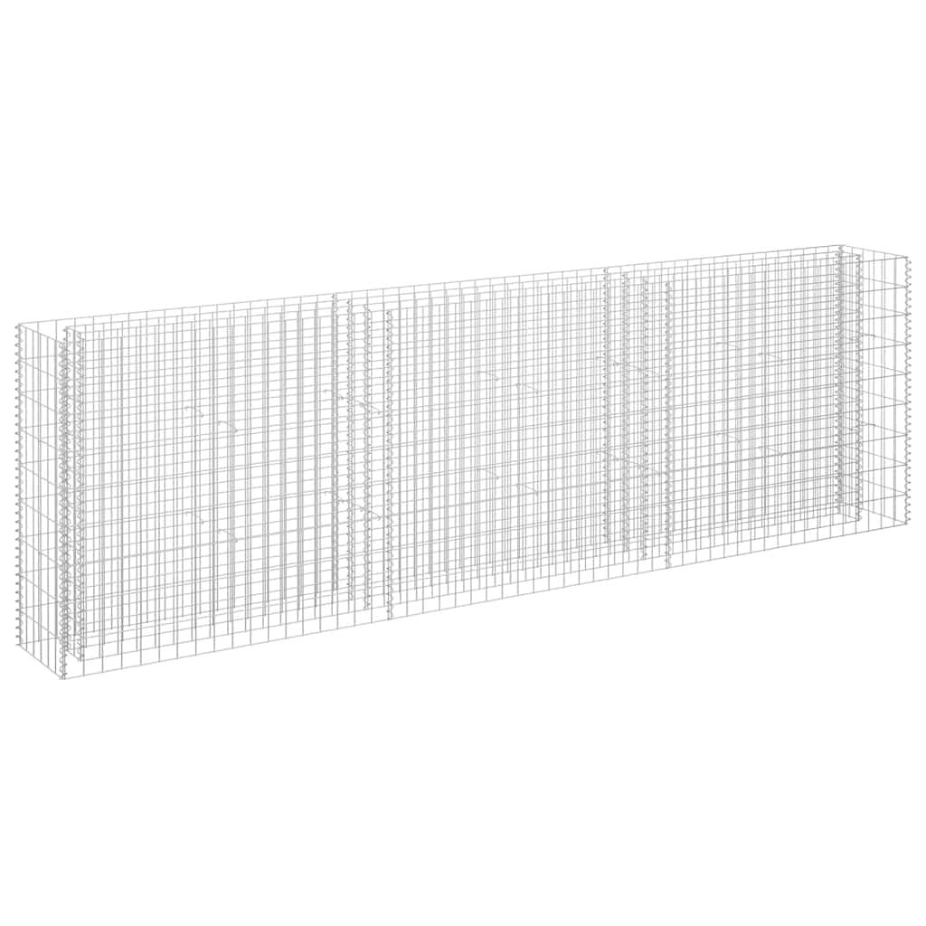 Gabion Raised Bed in Galvanised Steel 270x30x90cm