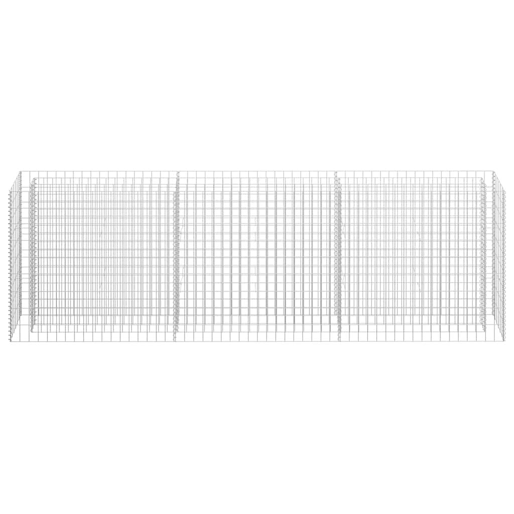 Gabion Raised Bed in Galvanised Steel 270x30x90cm