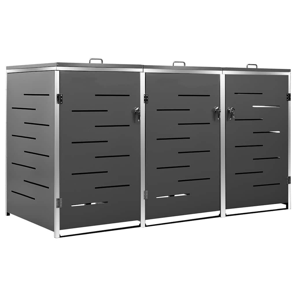 Wheelie Bin Shed 207x77.5x115cm for Waste Storage