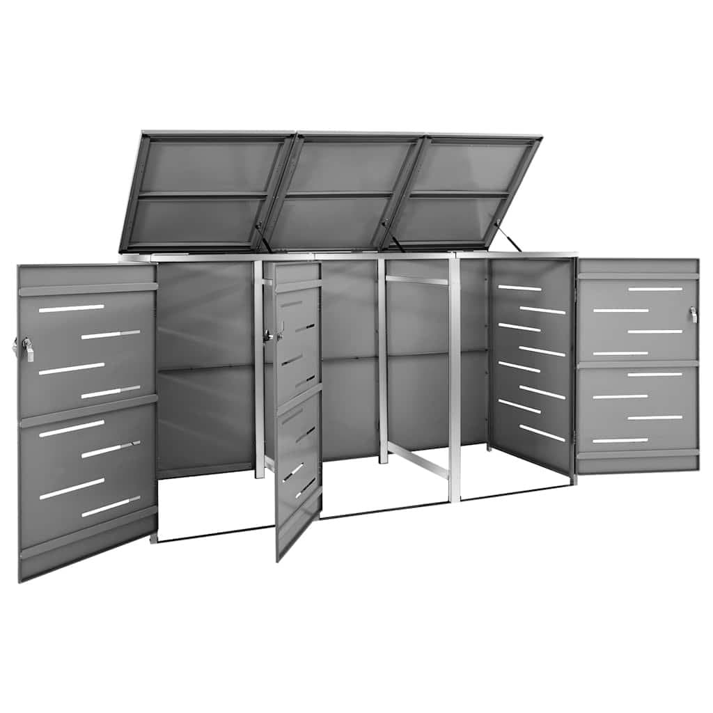 Wheelie Bin Shed 207x77.5x115cm for Waste Storage