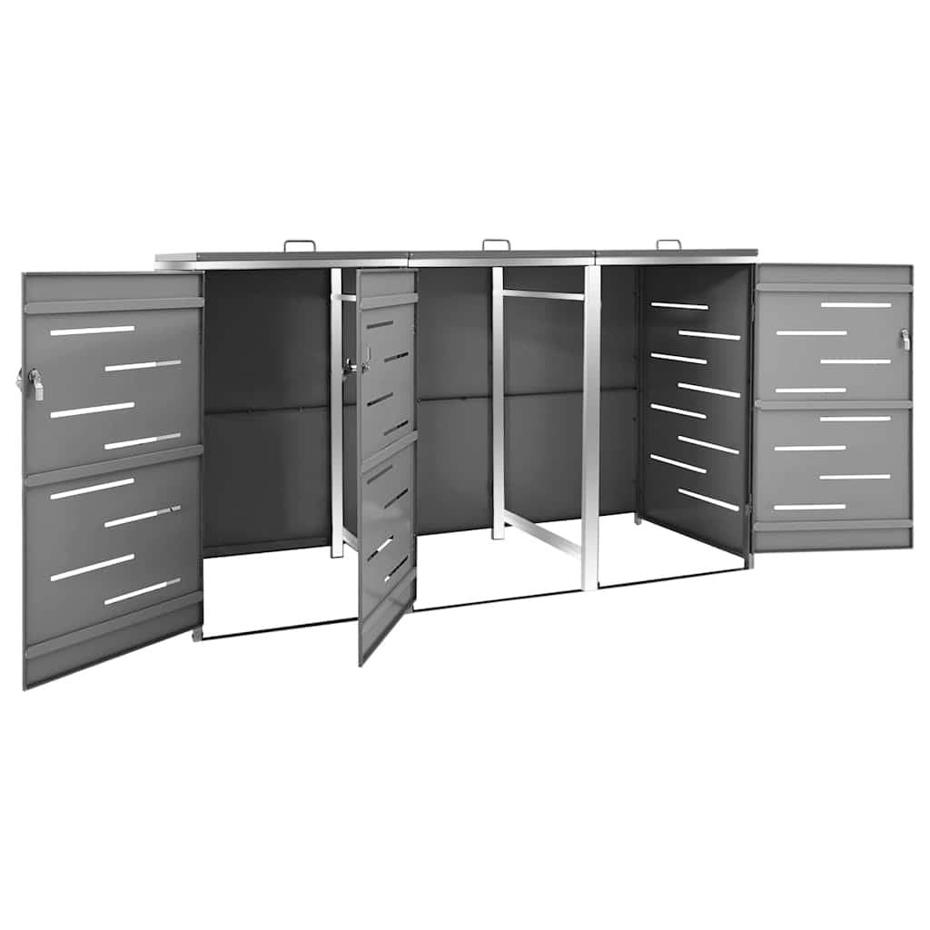 Wheelie Bin Shed 207x77.5x115cm for Waste Storage