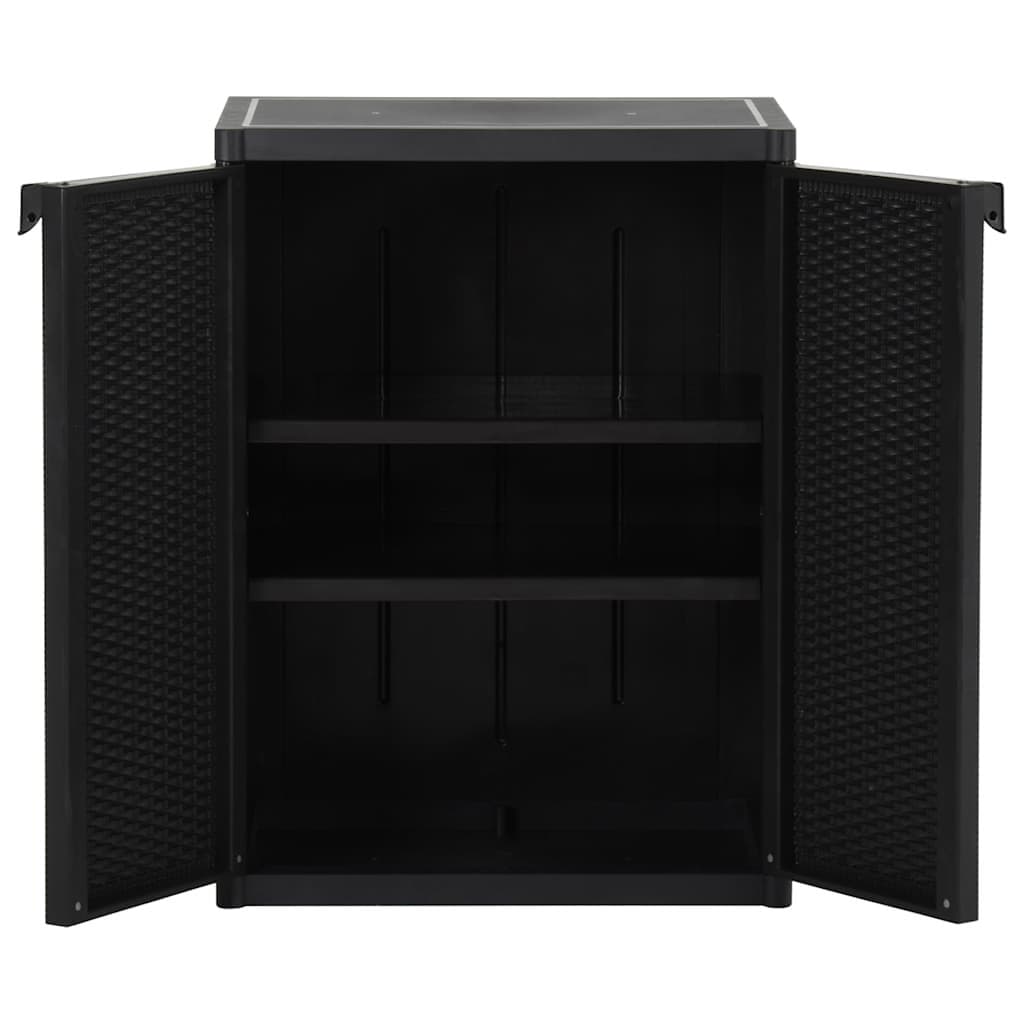 Black Storage Cabinet for Indoor and Outdoor Use