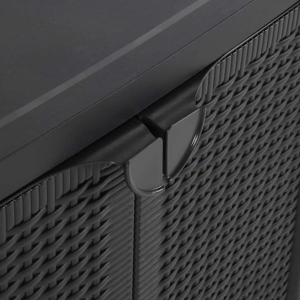 Black Storage Cabinet for Indoor and Outdoor Use
