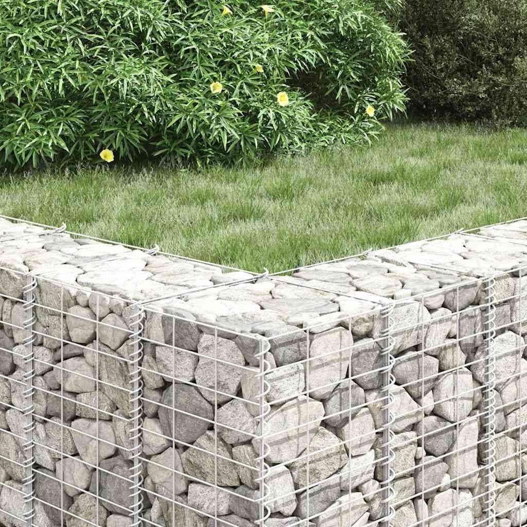 Gabion Raised Beds 3 pcs 30x30x100 cm Iron Retaining Wall Garden Planter Box