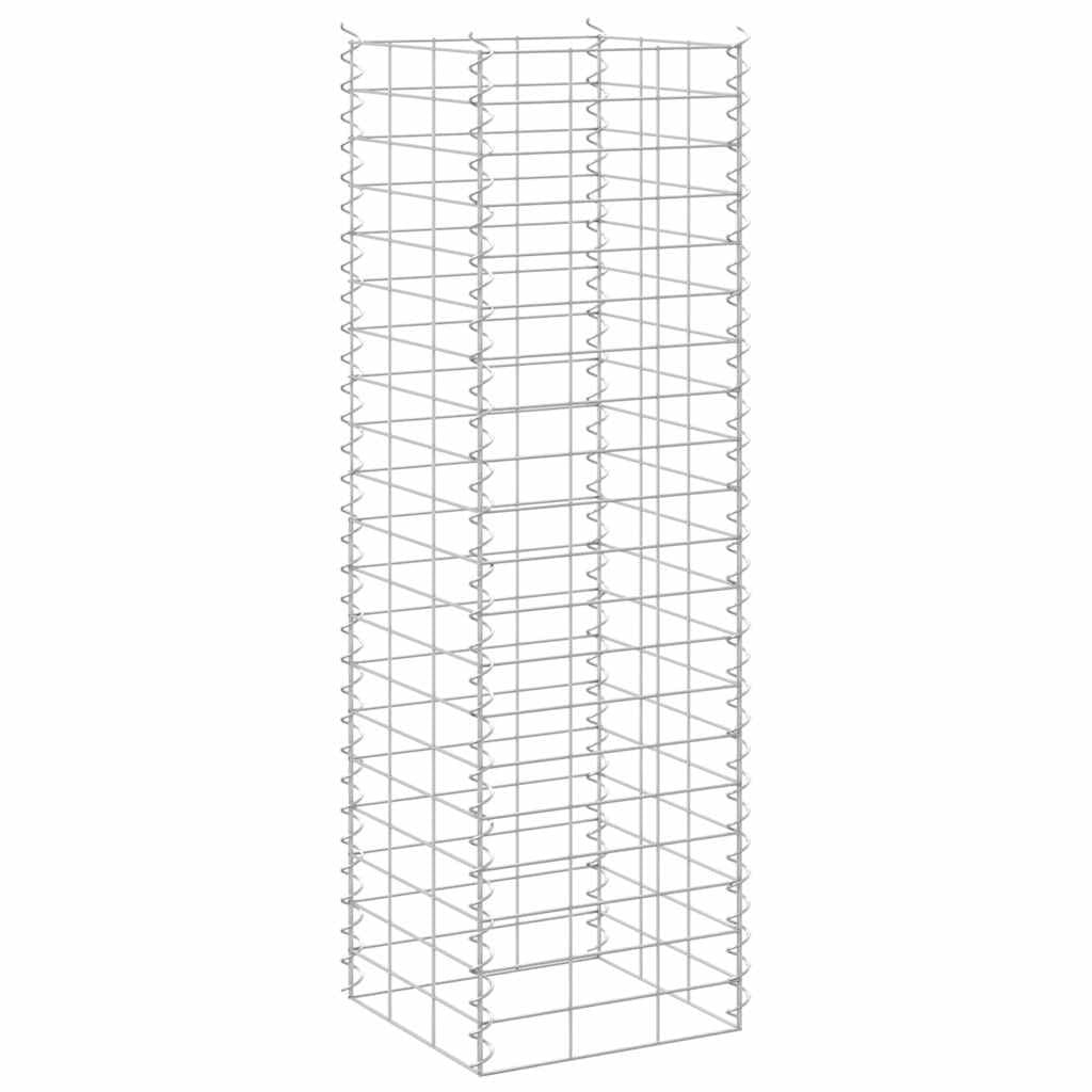 Gabion Raised Beds 3 pcs 30x30x100 cm Iron Retaining Wall Garden Planter Box
