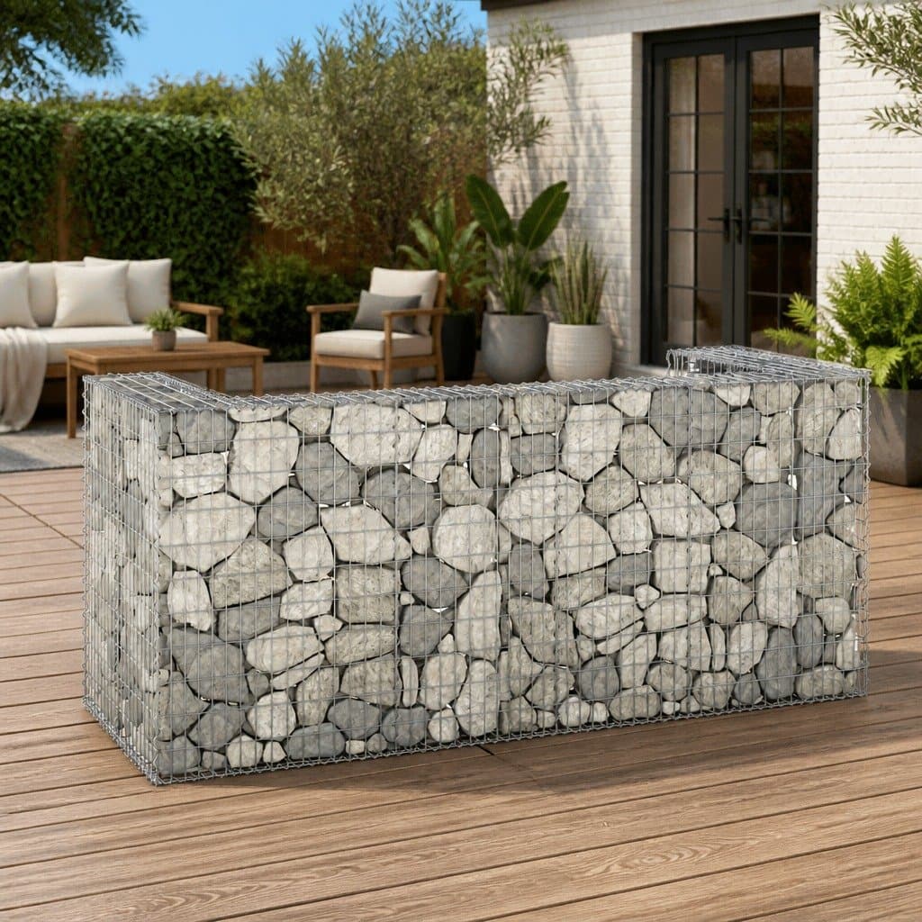 Gabion Wall Waste Container for Garbage Bins