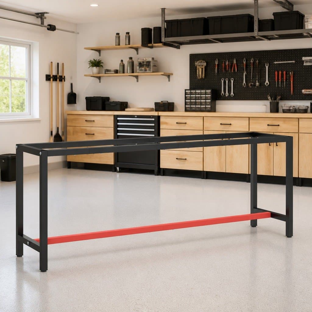 Heavy Duty Metal Work Bench Frame with Reinforced Support