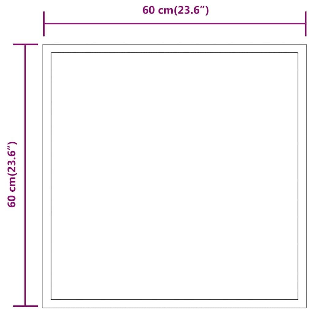 Waterproof LED Bathroom Mirror 60x60 cm with USB Power