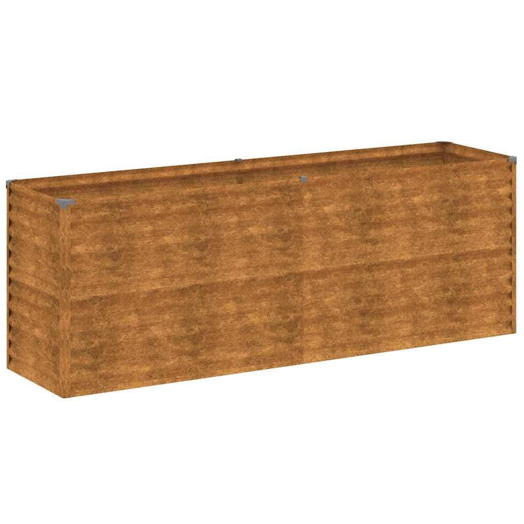 Corten Steel Garden Raised Bed Planter 196x50x69cm
