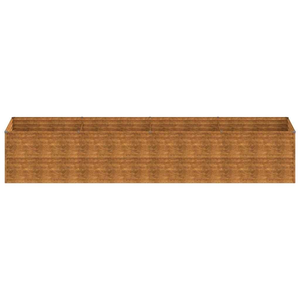 Garden Planter Box Corten Steel Raised Bed Brown 386x100x69cm Outdoor Vegetable Flower