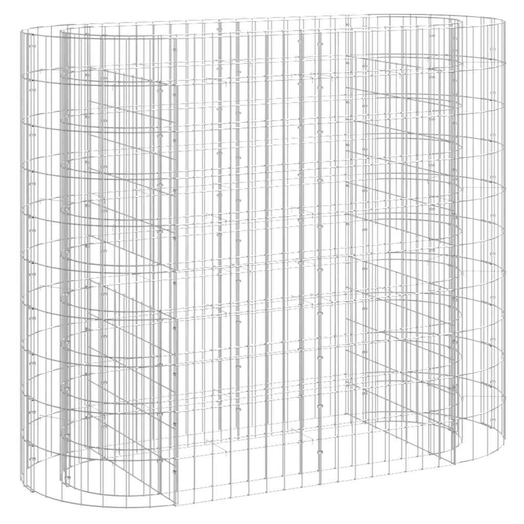 Gabion Raised Bed Planter in Silver