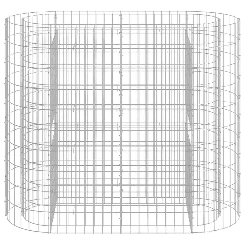 Gabion Raised Bed Planter in Silver