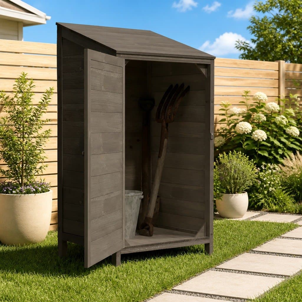 Anthracite Garden Shed for Outdoor Storage