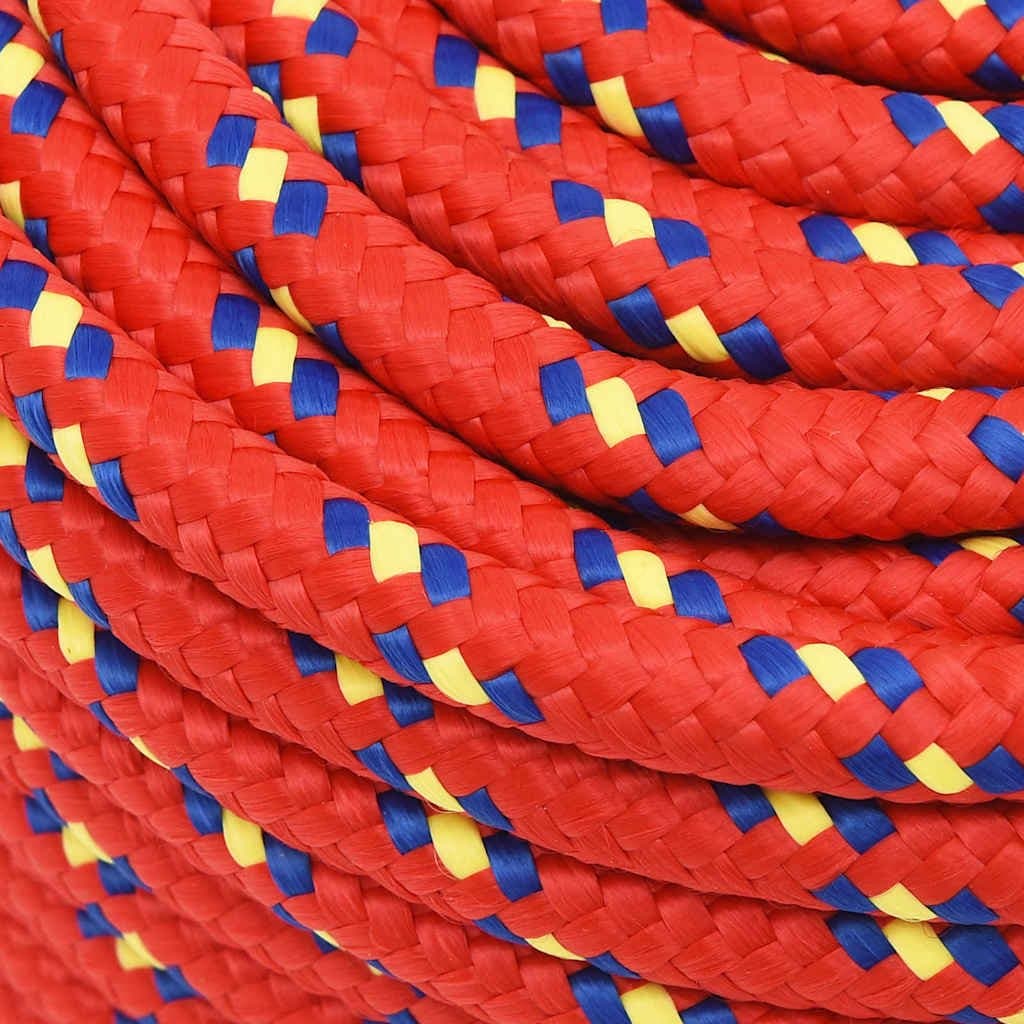 Red Polypropylene Boat Rope 12mm 25m