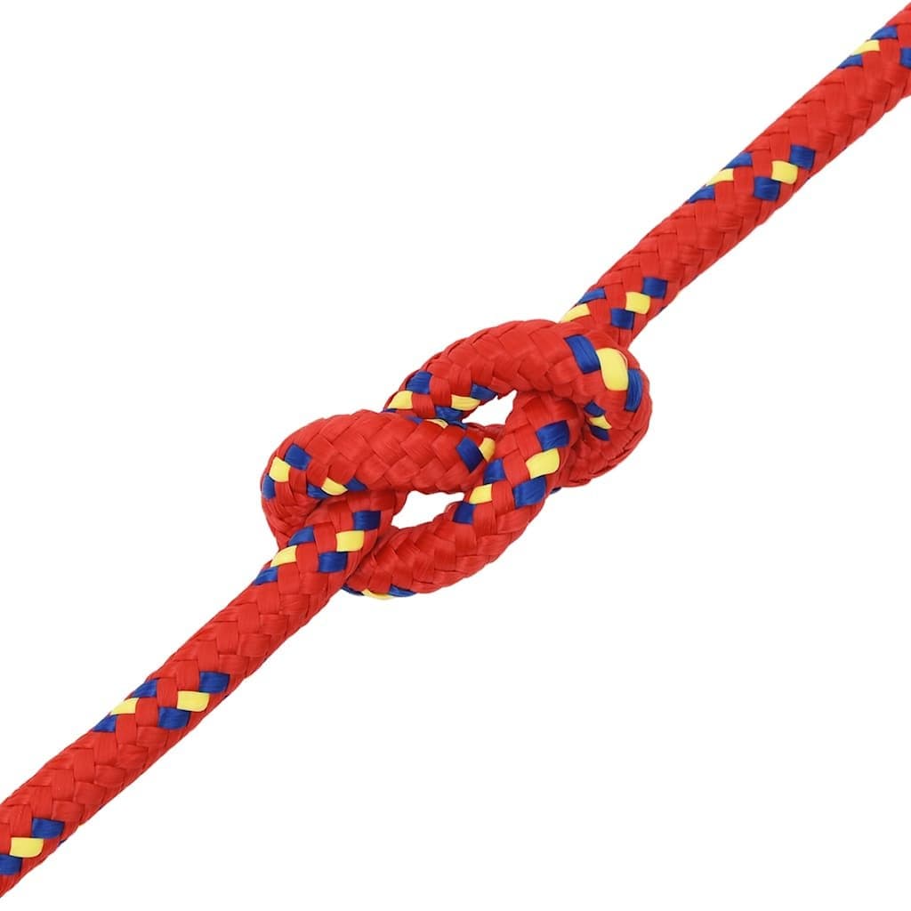 Red Polypropylene Boat Rope 12mm 25m