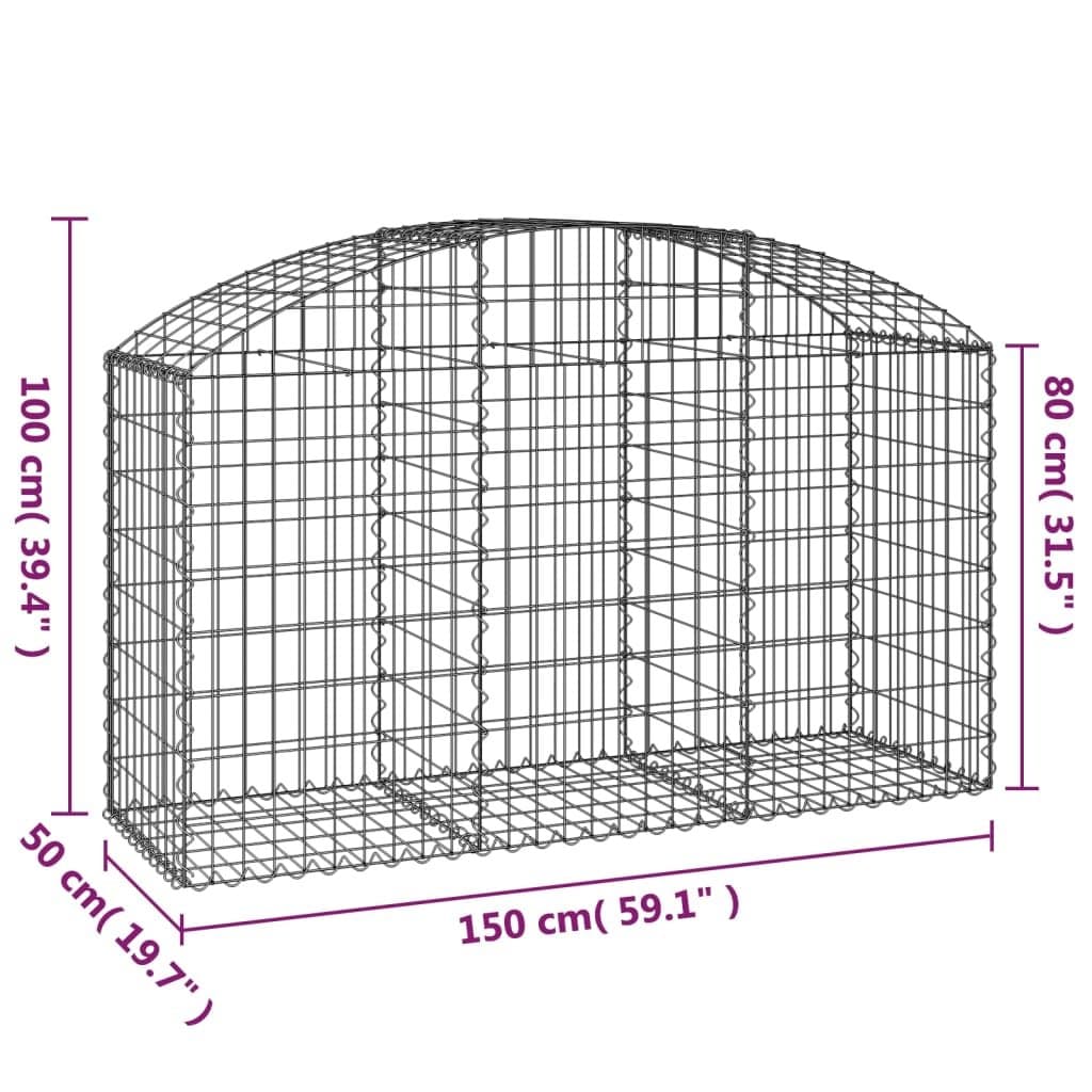 Arched Gabion Basket for Garden Barrier