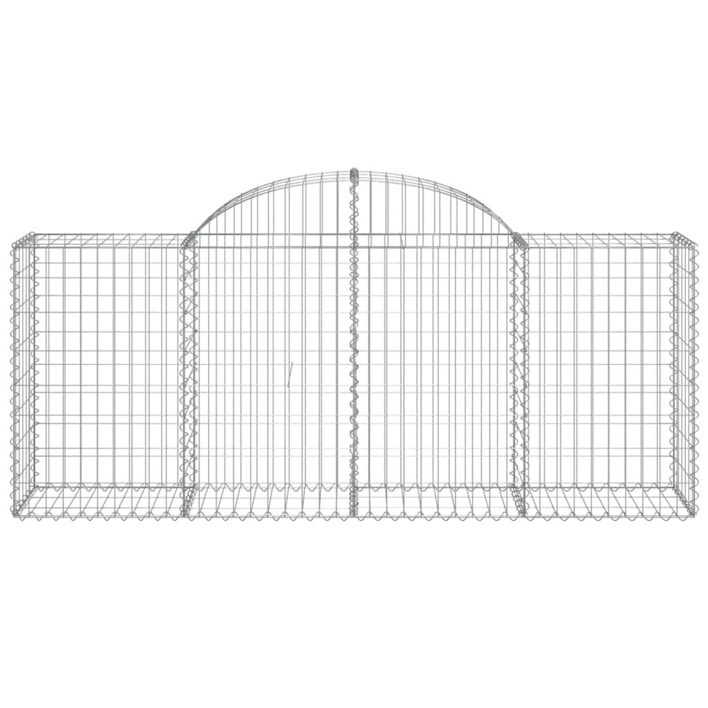 Arched Gabion Basket 200x50x80/100 cm for Gardens