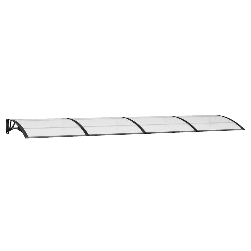 Black Polycarbonate Door Canopy 400x100cm
