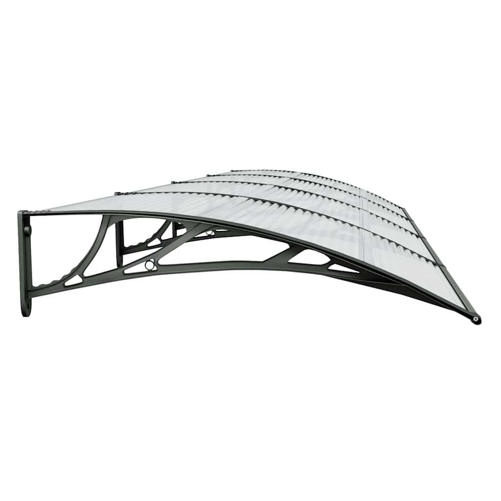 Black Polycarbonate Door Canopy 400x100cm