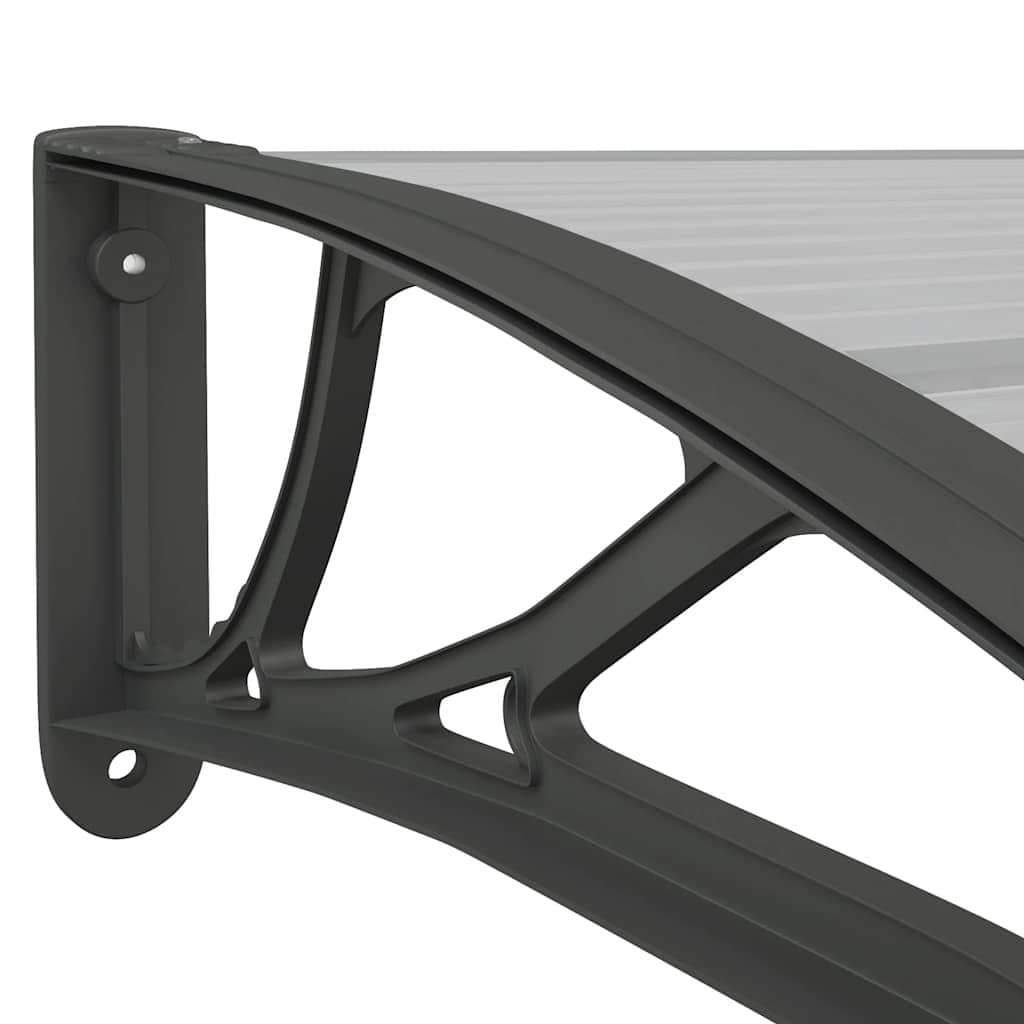 Black Polycarbonate Door Canopy 400x100cm