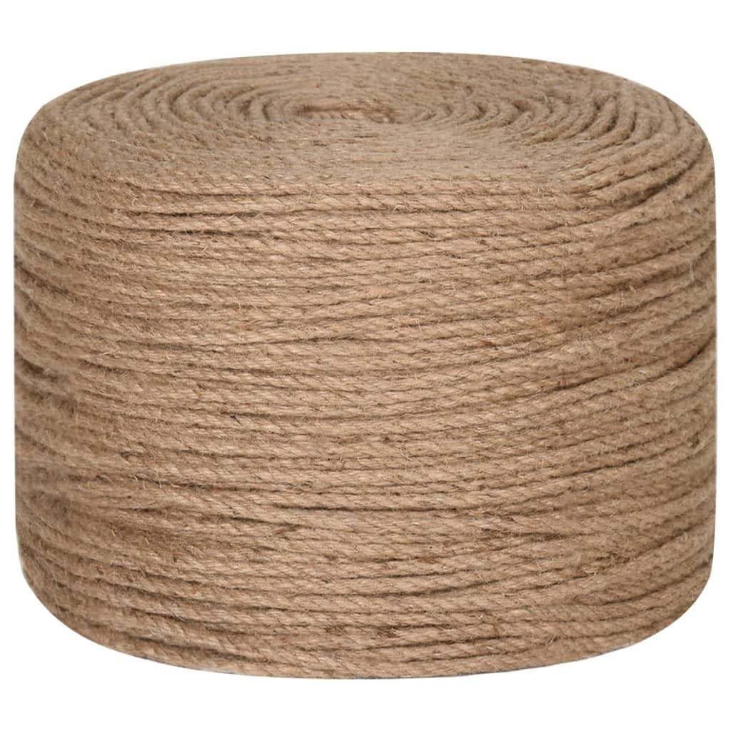 25 Metre Natural Jute Rope, 6mm Thick