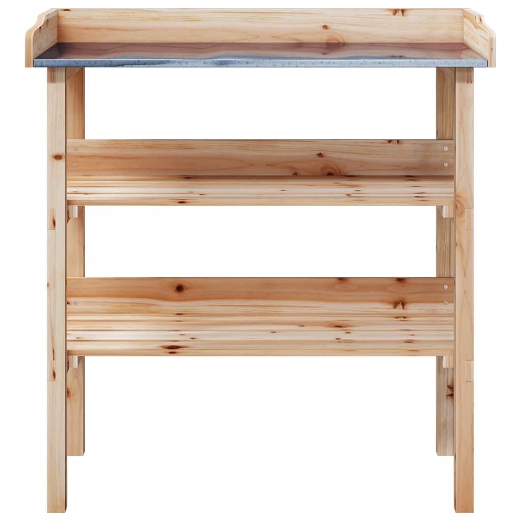 Plant Stand Table with 2 Shelves Potting Bench Garden Worktop Storage Display