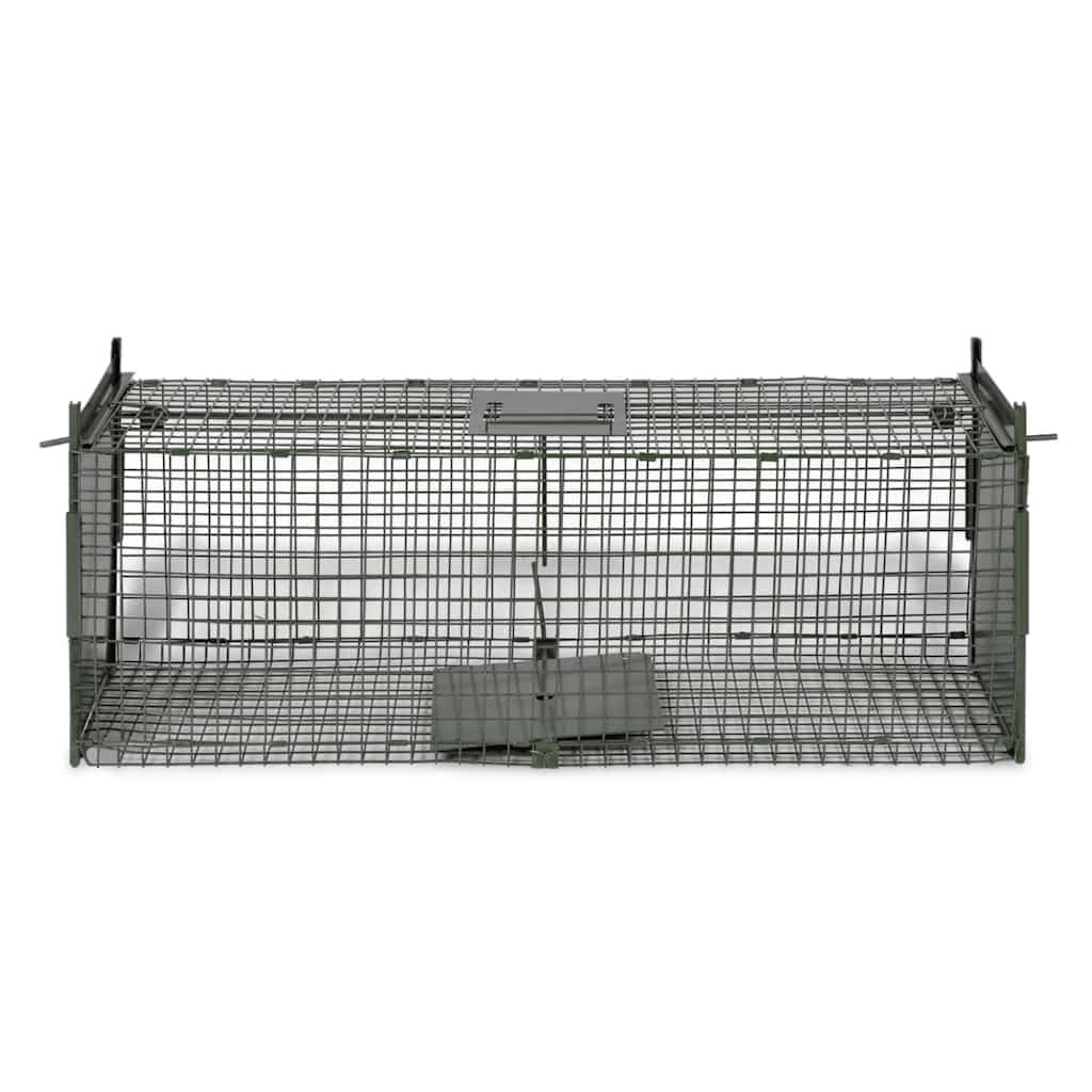 Green Foldable Live Animal Trap with Two Doors