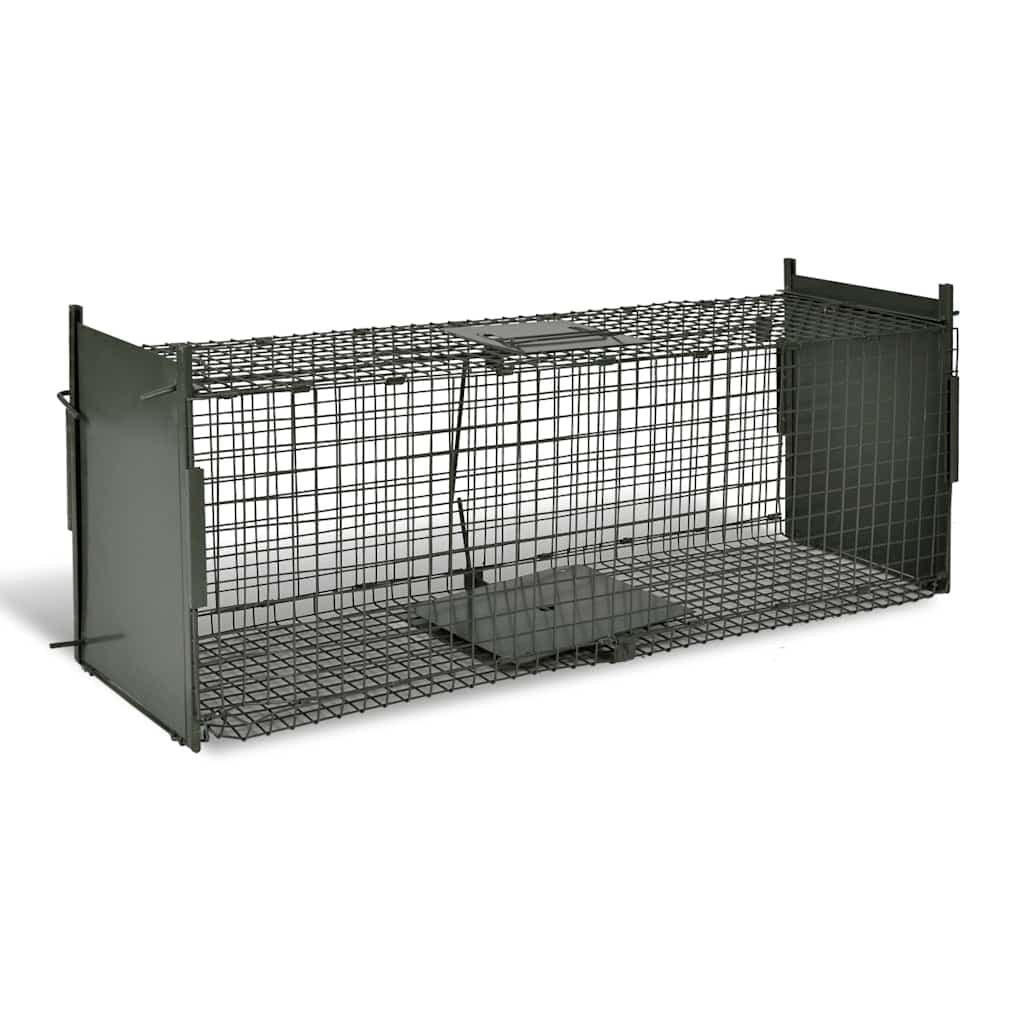 Green Foldable Live Animal Trap with Two Doors