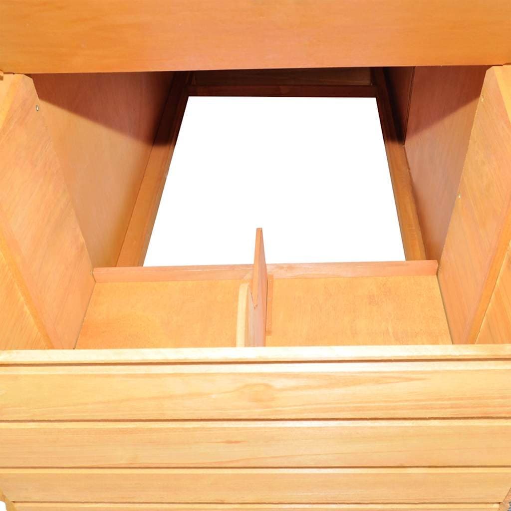 Wooden Chicken Coop with Nesting Box Brown 295x163x170cm