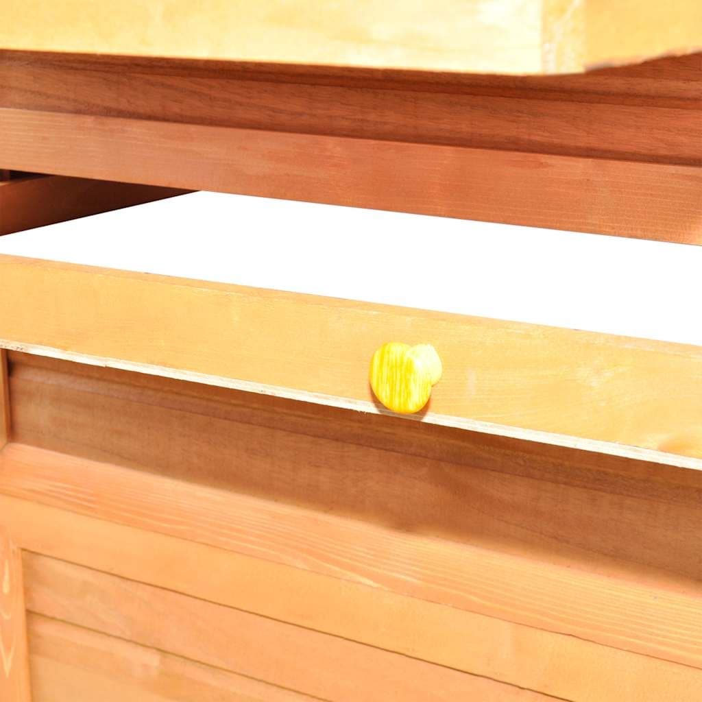 Wooden Chicken Coop with Nesting Box Brown 295x163x170cm