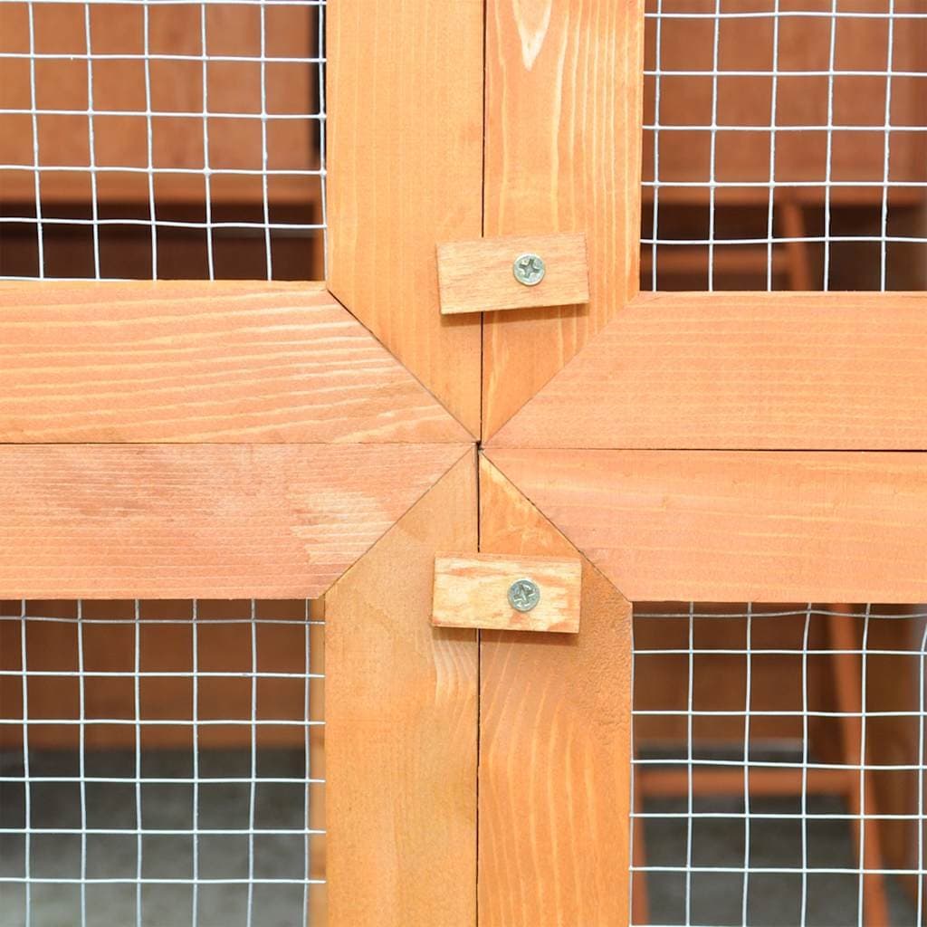 Wooden Chicken Coop with Nesting Box Brown 295x163x170cm