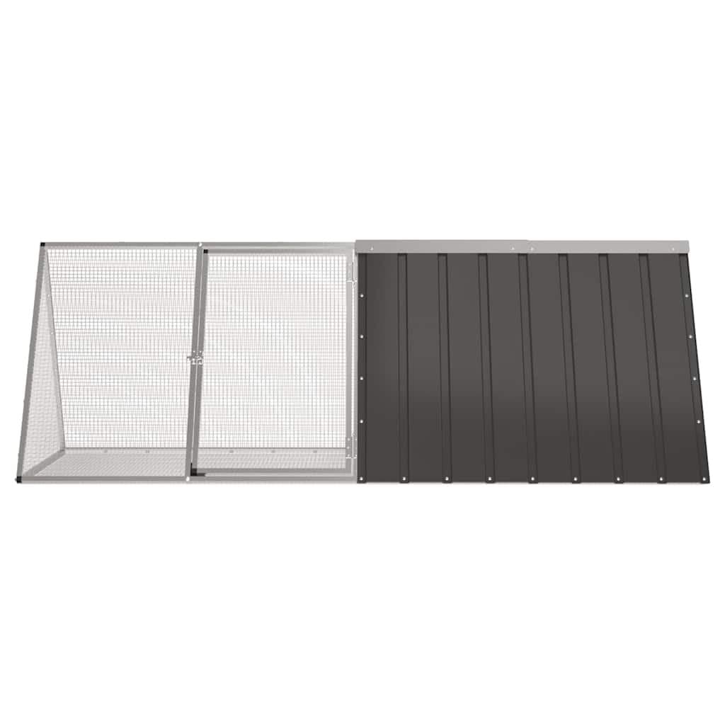 Anthracite Galvanised Steel Rabbit Cage Hutch