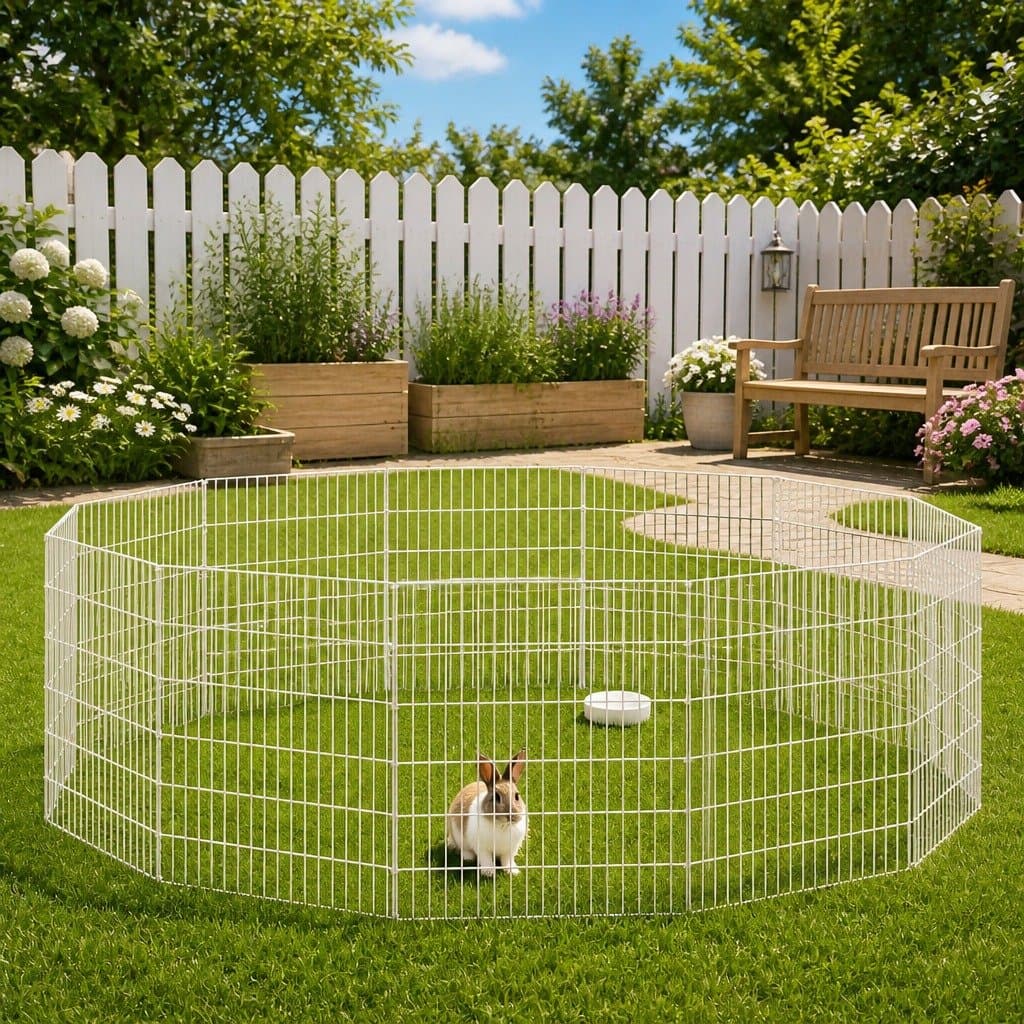 12-Panel Small Animal Pen for Pet Exercise