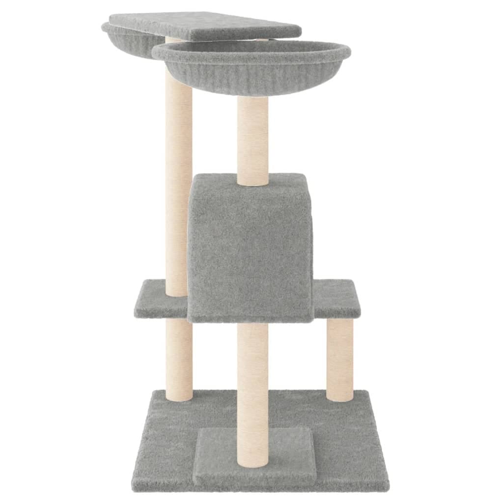 Multi-Level Cat Tree with Scratching Posts in Grey