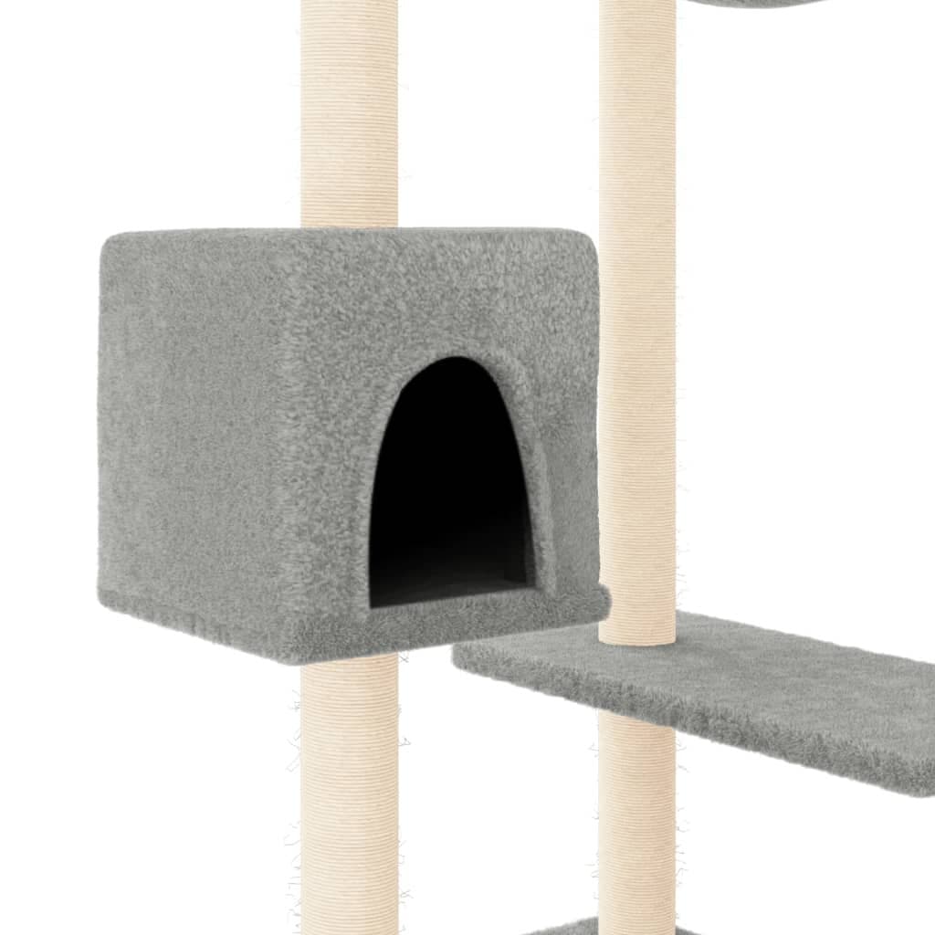 Multi-Level Cat Tree with Scratching Posts in Grey