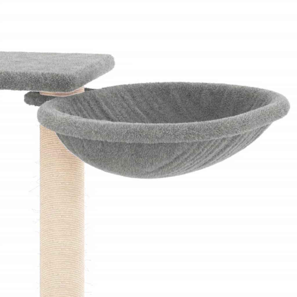 Multi-Level Cat Tree with Scratching Posts in Grey