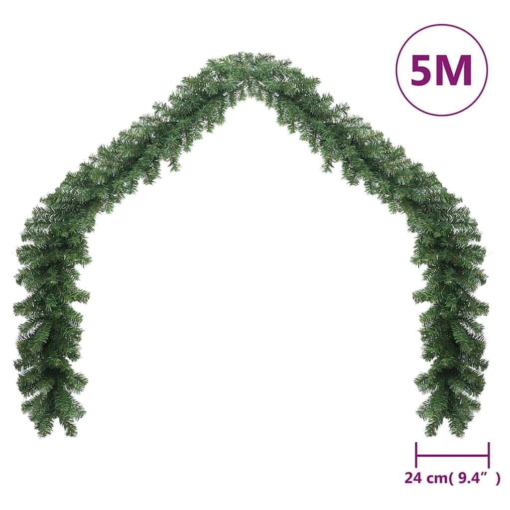 LED Christmas Garland 5m with 8 Dynamic Lighting Effects