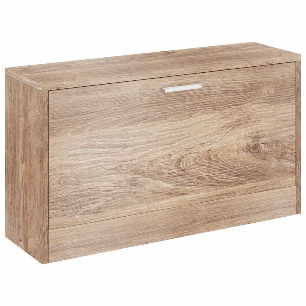 Brown Shoe Storage Bench for Entryway with Seating